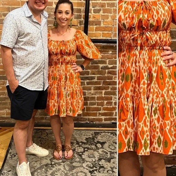Charina Sarte Women's Alhambra Dress, Orange, size S NWT Dresses